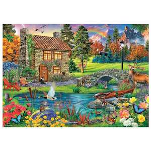 Puzzles: Trefl "6000" Puzzle - Cottage in the Mountains