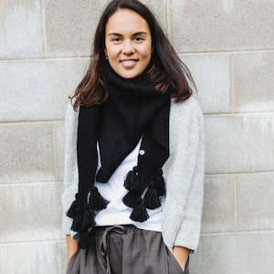 Hello Friday: Hello Friday - The Fiver Scarf Black