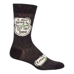 Men's Socks – Get Sh*t Done, Later - Blue Q
