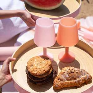 Party Tools: Swepp Silicone Unbreakable Wine Glasses - Peach + Petal
