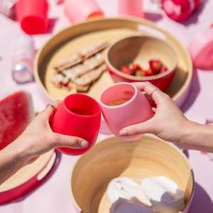 Party Tools: Fegg Silicone Unbreakable Glasses - Cherry + Blush