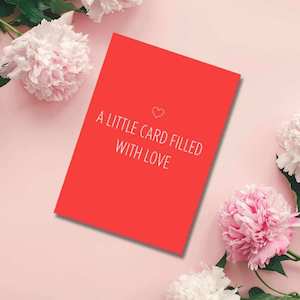 Valentines Day Greeting Cards: Greeting Card - Filled With Love