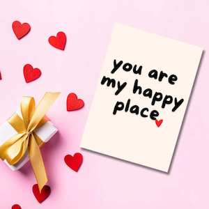 Valentines Day Greeting Cards: Greeting Card - Happy Place