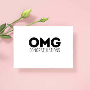 Greeting Card - OMG Congratulations