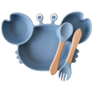 Silicone Crab Bowl Set Blue