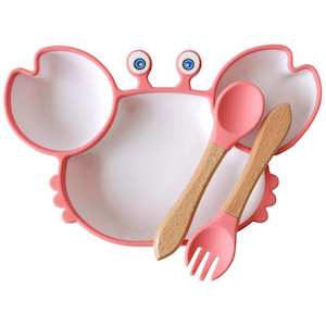 Silicone Crab Bowl Set Pink