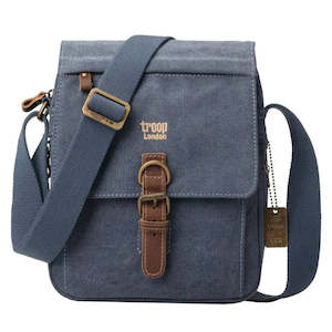 Summer Fun: Troop London Classic Canvas Across Body Bag - Blue TRP0211