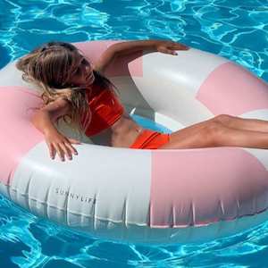 Couples: SunnyLife Tube Pool Ring Stole My Heart Pink