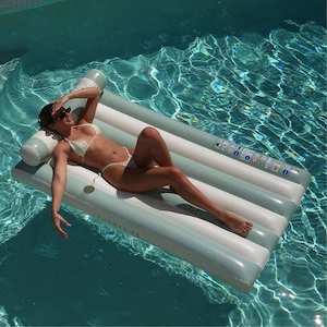 SunnyLife Luxe Lilo Green Stripe