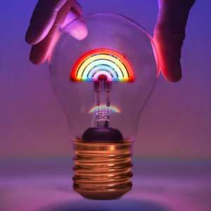 Lightbulb Lamp Rainbow