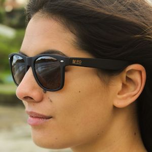 Moana Road Sunglasses 50/50 - Black Bamboo Arms #465