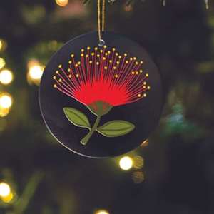 Ceramic Xmas Decoration set - Native Flowers