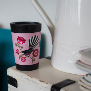 Cuppa Coffee Cup - Pink Fantail (12oz)
