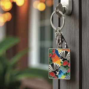 Bags Wallets: DBL Key Ring - Fantail Paradise