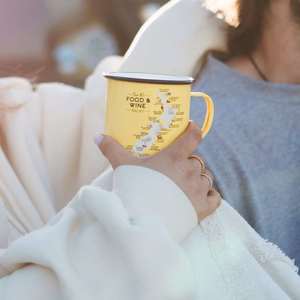 Moana Road Small Enamel Mug - Food & Wine