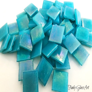 Products: Iridescent Light Blue 20x20 FUNKY GLASS ART