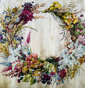 Products: Flower Wreath Napkin FUNKY GLASS ART