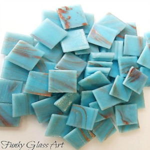 Products: GoldlinkTiles - Light Blue - 20x20x4mm FUNKY GLASS ART