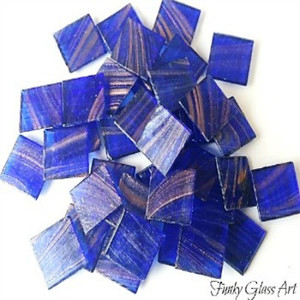 Products: GoldlinkTiles - Cobolt Blue - 20x20x4mm FUNKY GLASS ART