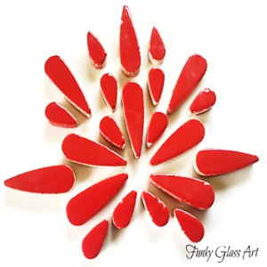 Products: Ceramic Teardrops - Red 50gms FUNKY GLASS ART
