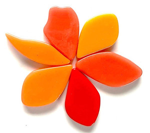 Fallen Petals - Nasturtium Mix FUNKY GLASS ART