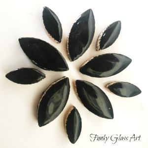 Ceramic Petals - Black FUNKY GLASS ART