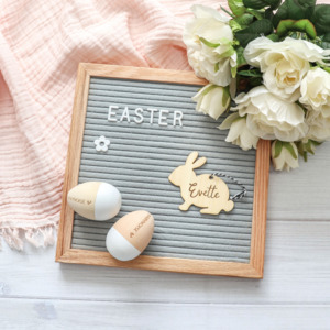 Easter 1: Wooden Easter bunny tag