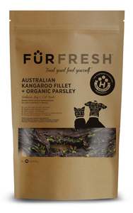 Healthy Dog Treats: FurFresh Australian Kangaroo Fillet + Parsley Dog and Cat Treats