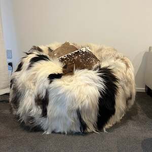 Large Genuine Sheepskin Bean Bag