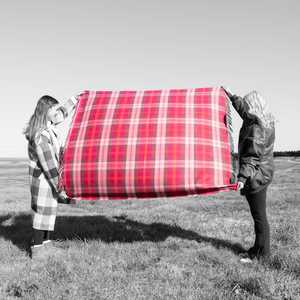 Wool Blanket: Hunting Rose Tartan Lambswool Blanket