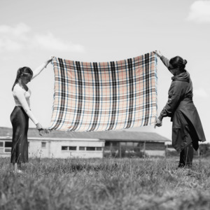 Wool Blanket: Border Thomson Camel Tartan Lambswool Blanket