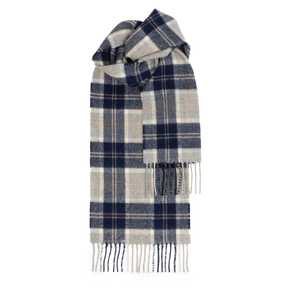 Woollen Scarves: Bowhill Bannockbane Grey Lambswool Scarf | Wool Scarf