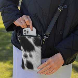 Everything: Fur Get Me Not Cowhide Phone Pouch