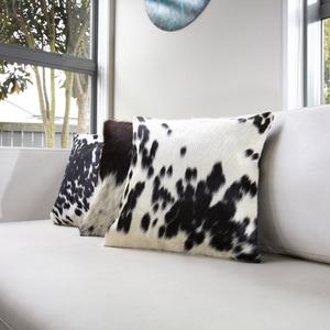 Home Decor: Cowhide Leather Cushion Cover