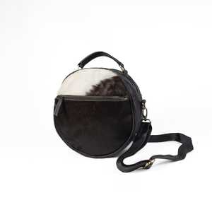 All: Fur Leather Barrel Handbag