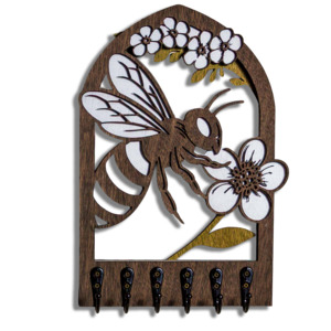 Bee & Mānuka Timber Key Holder