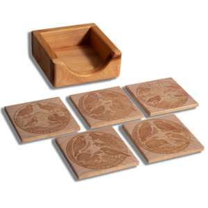 Launch Range: Birds of Aotearoa Timber Coaster Set