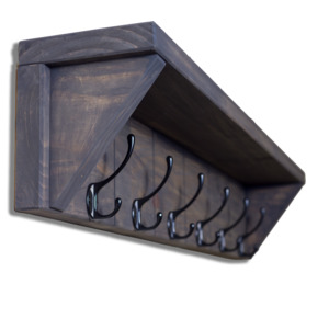 Gifts Homeware: Rustic Wall Shelf & Coat Rack – 900 mm