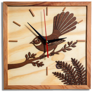 Fantail Timber Wall Clock