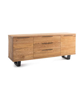 Calia Solid Oak Living Dining Furniture: Calia Sideboard - Large Oak Sideboard