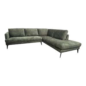 Back In Stock: Michaelangelo Sofa Chaise - Urban Sofa - Forest Velvet Fabric
