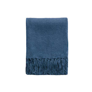 All Decor: Serenade Throw - Ink Blue
