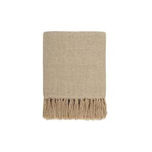 All Soft Furnishings: Throw - Richmond - Wool/Acrylic - Putty