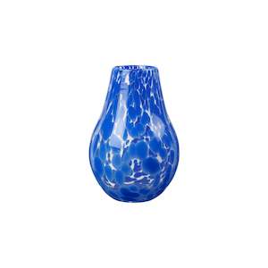 Recycledbottleshandlownvase: Broste Ada Vase - Spot - Intense Blue - Small