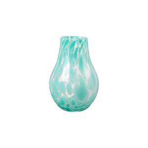 Recycledbottleshandlownvase: Broste Ada Vase - Spot - Lt Turquoise - Small