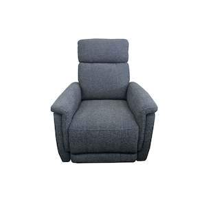 Salerno Power Recliner with Power Headrest - Urban Sofa Believe Navy Blue Fabric