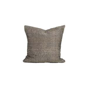 Cushion - Magnus With Feather Inner - Black/Natural