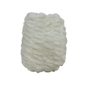 Throw Faux Fur Ribbed - Ivory