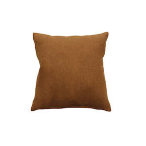 Rust: Cushion - Indira 100% Linen With Feather Inner - Tobacco