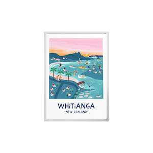 Pastels: Framed A3 Print - Whitianga Pastels